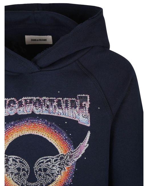 Felpa Con Cappuccio di Zadig & Voltaire in Blue