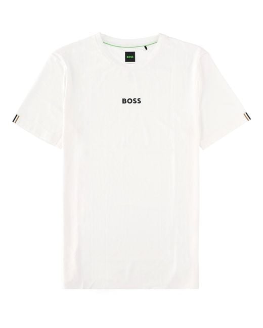 Boss White T-Shirt Con Logo for men