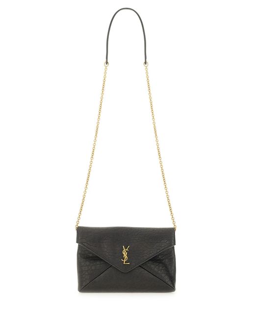 Saint Laurent White Clutch Bag With Chain Cassandras