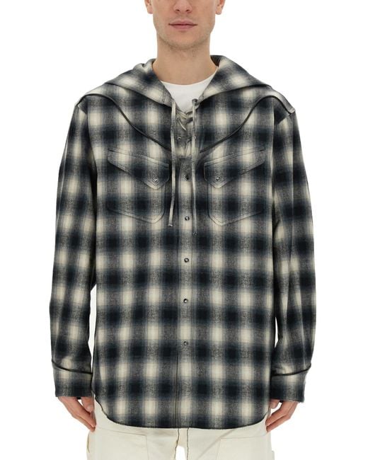 A.I.E. Gray Cotton Shirt for men