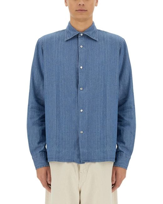Aspesi Blue West Shirt for men