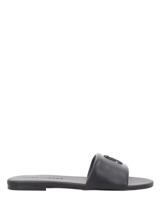 Marc Jacobs Black Slides Snapshot Lamb Leather