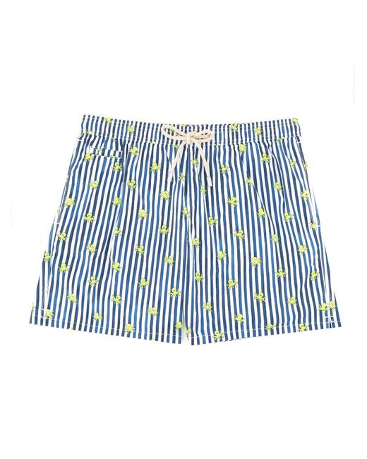 Mc2 Saint Barth Blue Costume Da Bagno Con Stampa for men