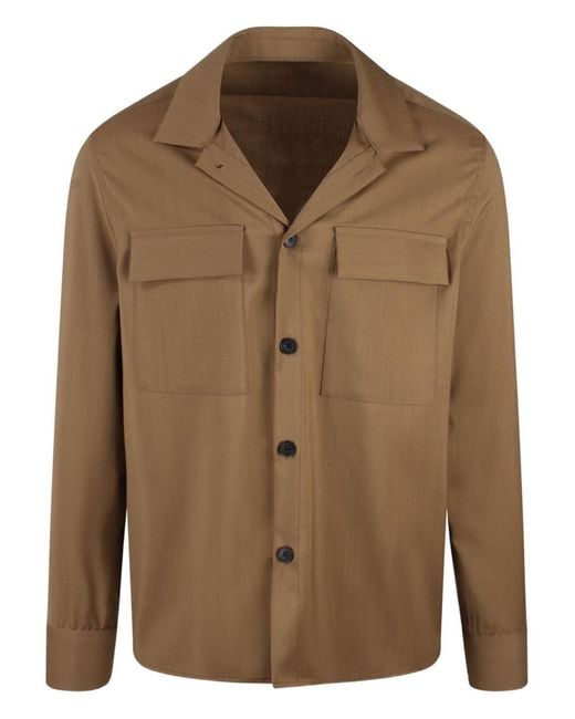 Low Brand Brown Camicia for men