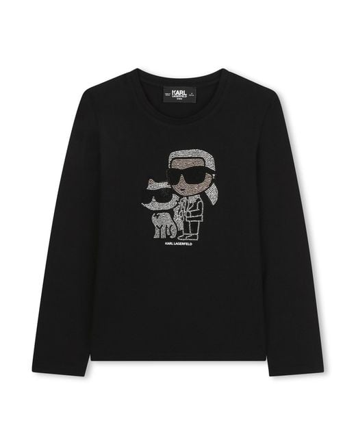 Karl Lagerfeld Black T Shirt With Logo