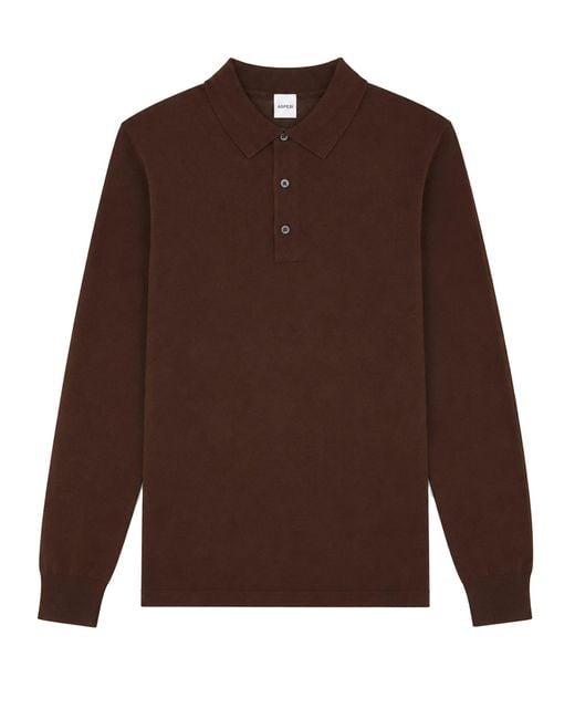 Aspesi Brown Polo for men