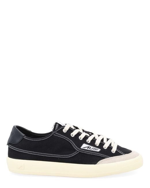 Autry Black Low-Top Sneakers With Suede Leather Accents for men