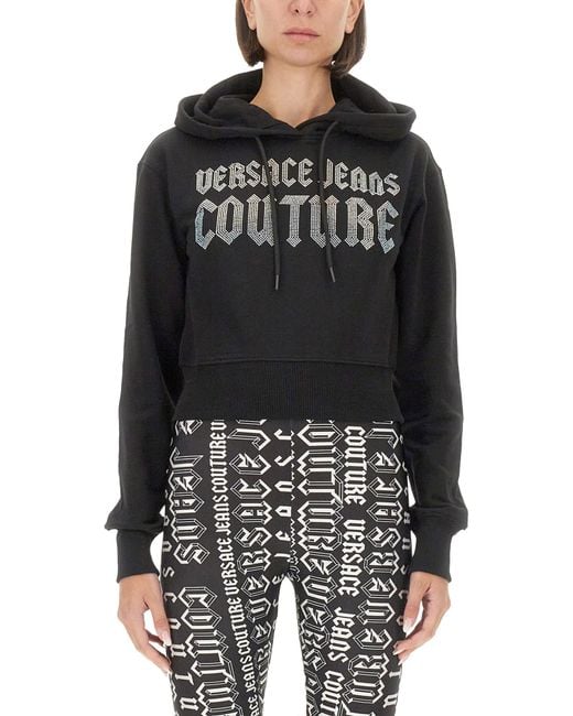 Versace Jeans Couture Black Sweatshirt With Logo