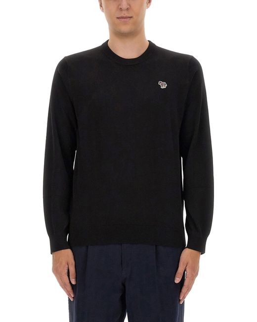 Paul Smith Black Jersey With Logo for men