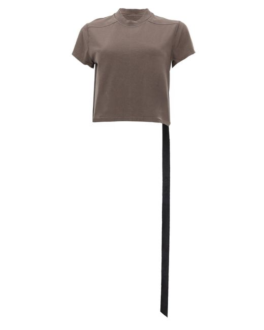 Rick Owens Gray Solid Mock Collar T-Shirt