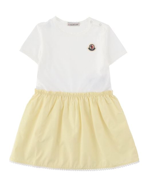 Moncler White Vestito Maniche Corte