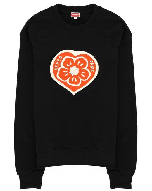 KENZO Black Boke Heart Sweatshirt for men