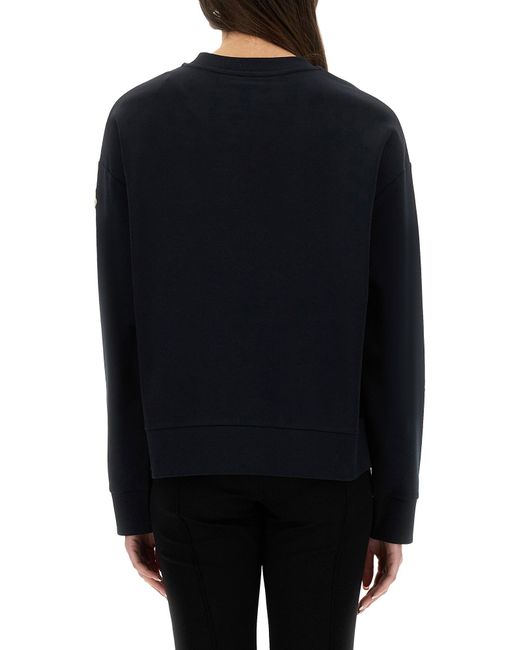 Felpa Con Patch Logo di Moncler in Black