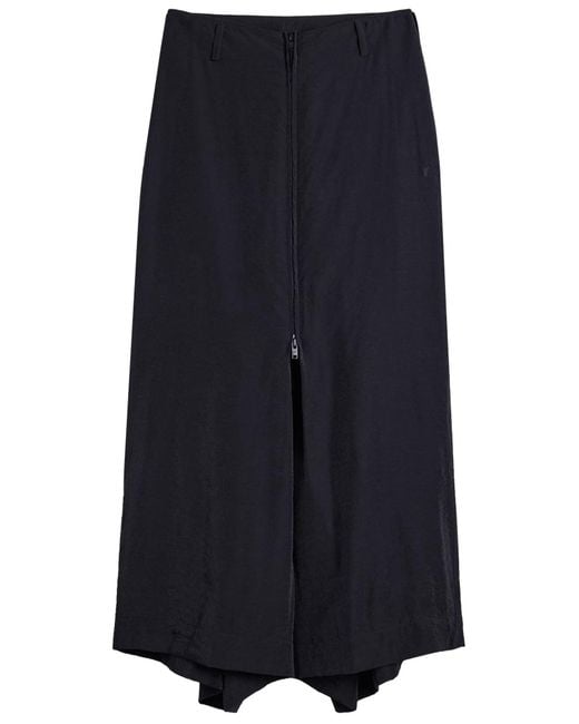Y-3 Blue Wide Pants With Zipper