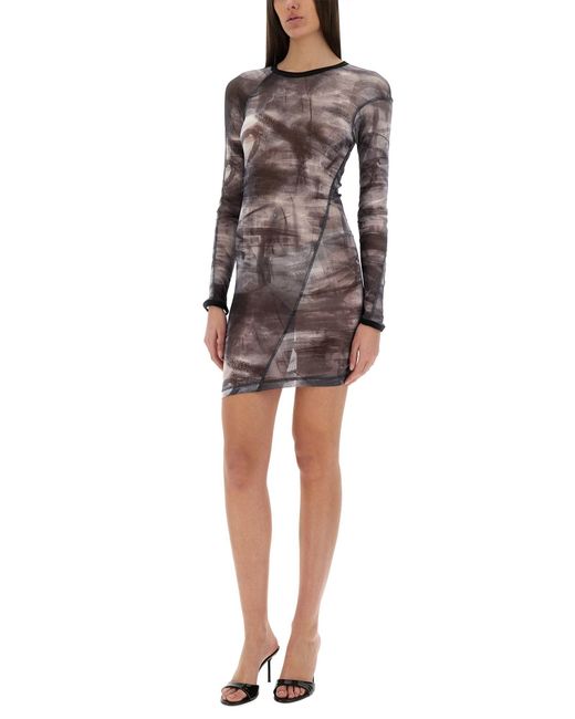 Abito "Scribble Twisted" di Helmut Lang in Gray