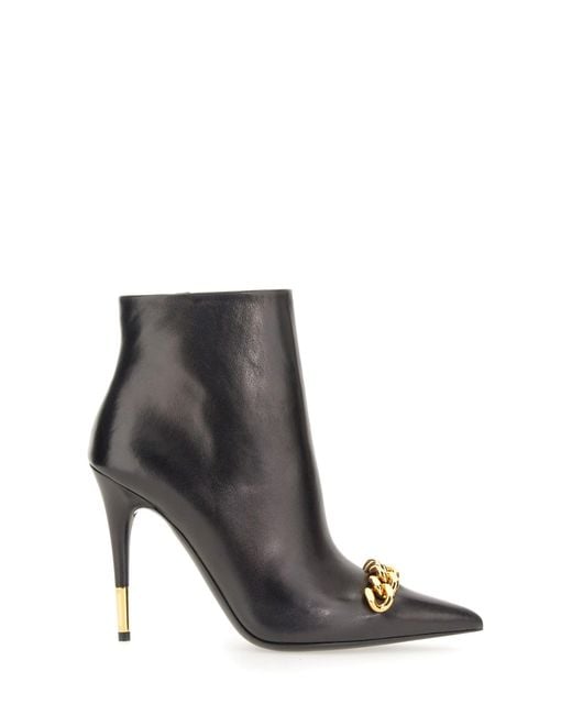 Tom Ford Gray Leather Boot