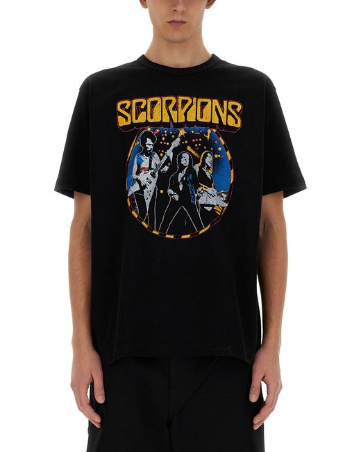 Junya Watanabe Black Relaxed Fit Graphic Print T-Shirt for men