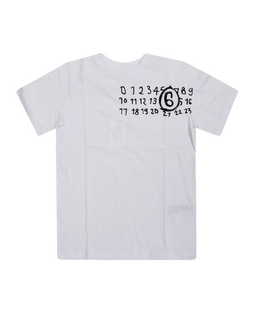 MM6 by Maison Martin Margiela White T-Shirt With Logo