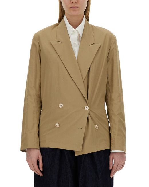 Dries Van Noten Natural Double-Breasted Cotton Shirt
