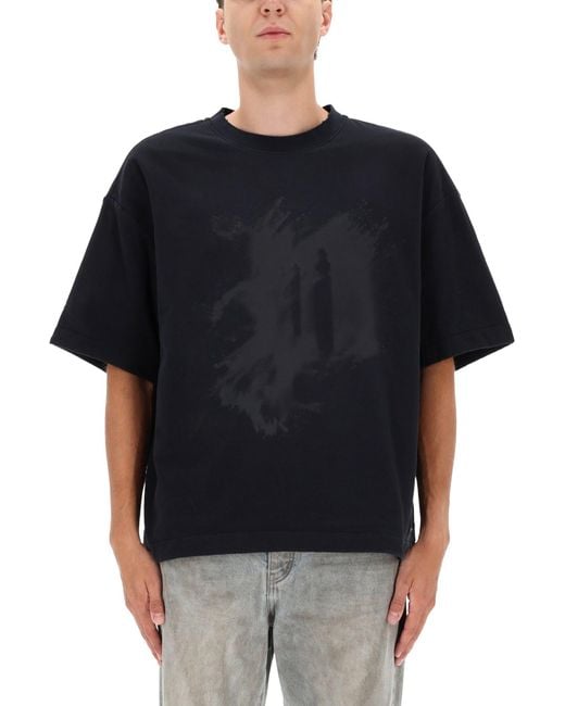 Purple Brand Black T-Shirt "Dust" for men