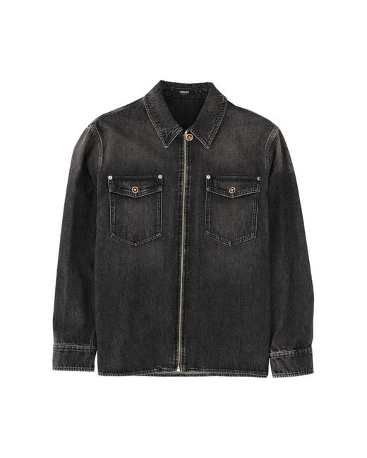 Versace Black Denim Jacket for men