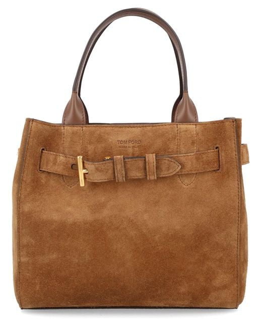 Tom Ford Brown Audrey Suede Handbag