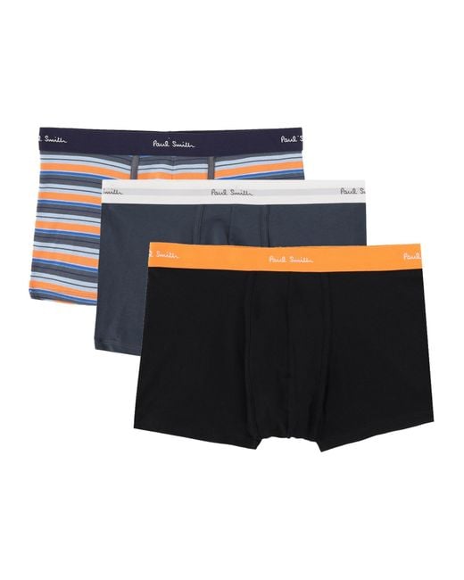 Paul Smith Blue 3-Pack Boxer Con Logo for men