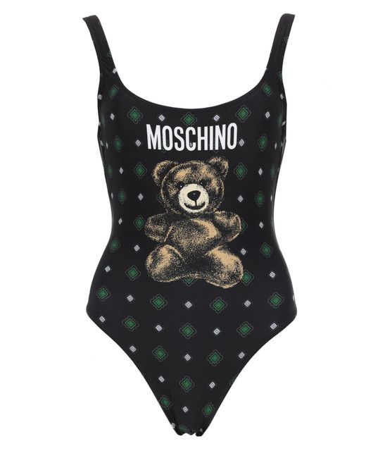 Moschino Black Printed Swimwear