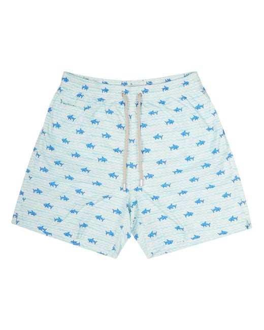 Mc2 Saint Barth Blue Costume Da Bagno "Lighting" for men