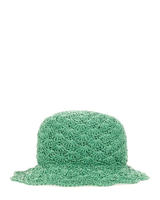 Red(v) Green Red (v) Raffia Bucket Hat