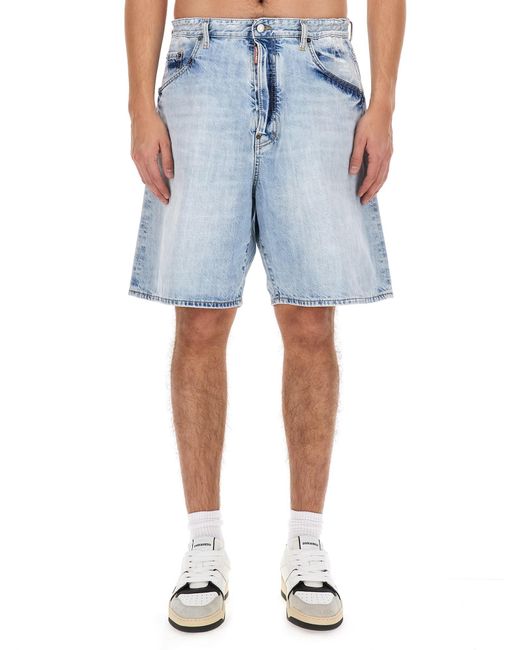 Bermuda Con Logo di DSquared² in Blue da Uomo