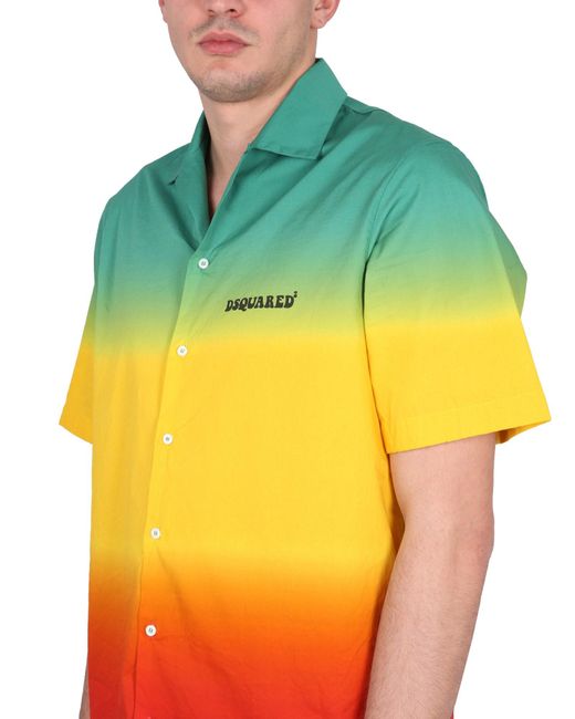 Camicia Bowling di DSquared² in Multicolor da Uomo