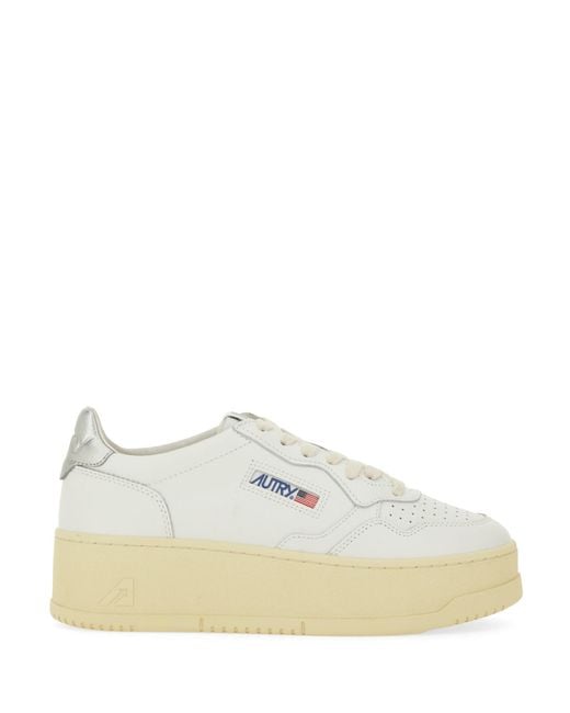 Autry White "Medalist" Platform Sneaker