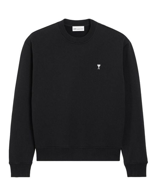 AMI Black Sweatshirt With Logo for men