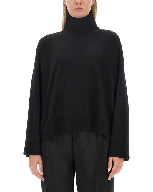 Bottega Veneta Black Regular Fit Turtleneck Sweater