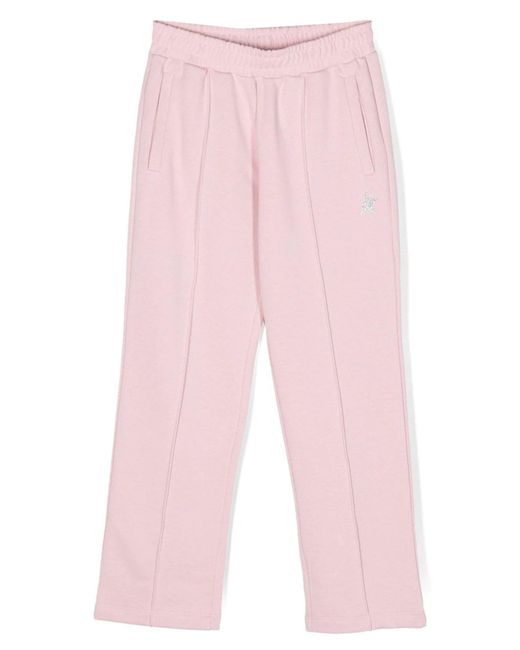Golden Goose Deluxe Brand Pink Joggers With Glitter Star On The Front