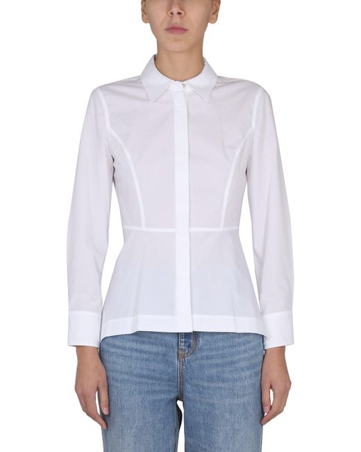 Tory Burch White Poplin Shirt With Removable Collar