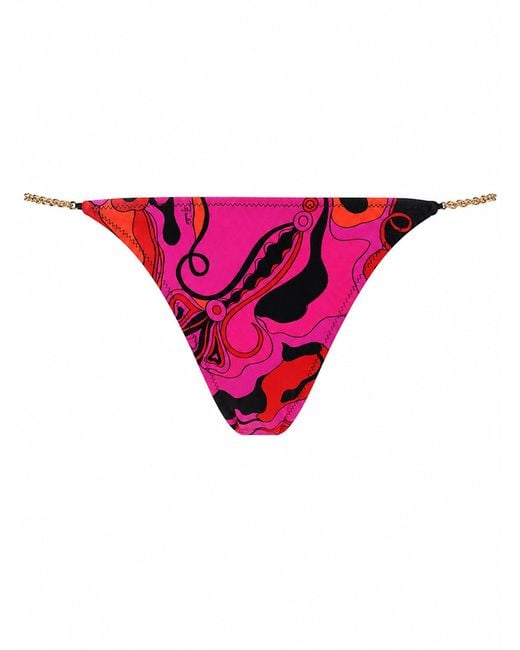 Emilio Pucci Pink Slip Bikini Con Stampa
