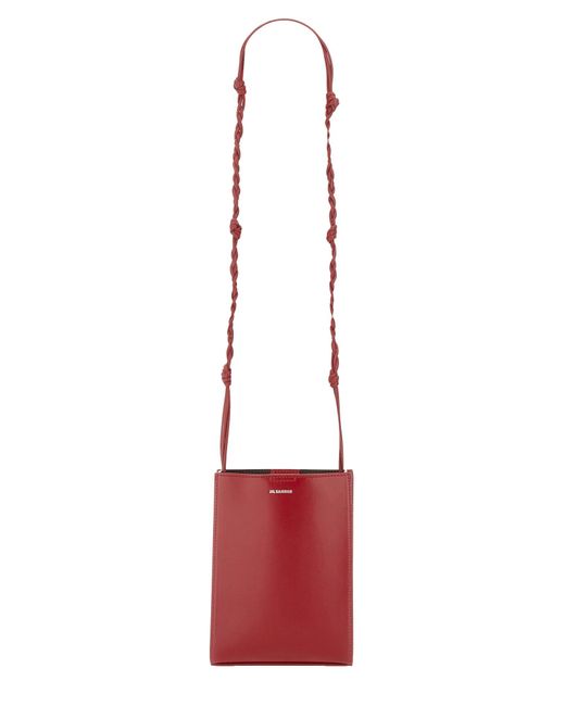 Borsa Tangle Small di Jil Sander in Red