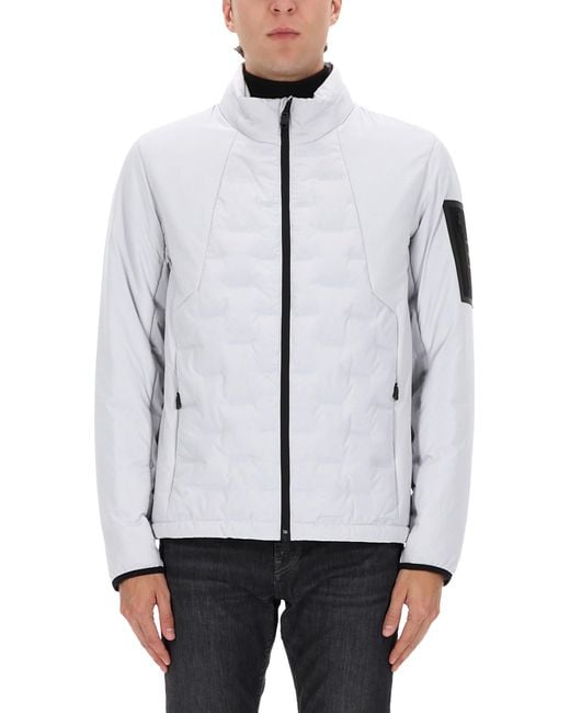 Boss White "Down Hybrid" Jacket for men