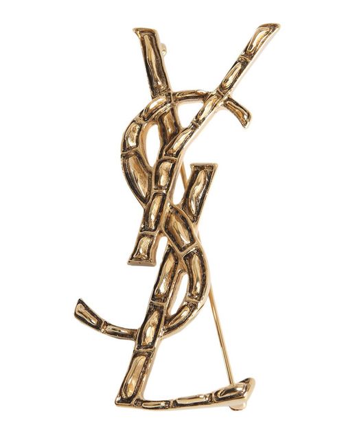 Saint Laurent Metallic Cassandre Broche