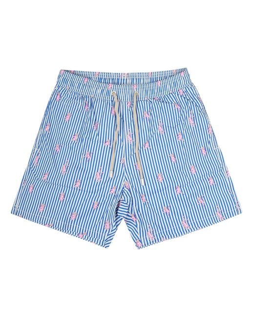 Mc2 Saint Barth Blue Costume Da Bagno "Lighting" for men