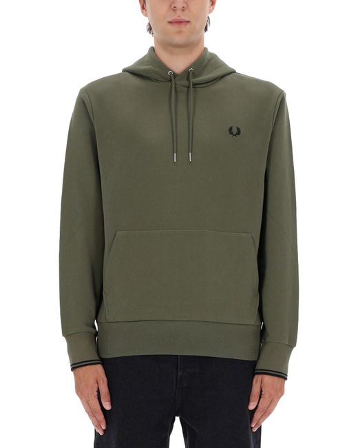Fred Perry Green Hoodie for men