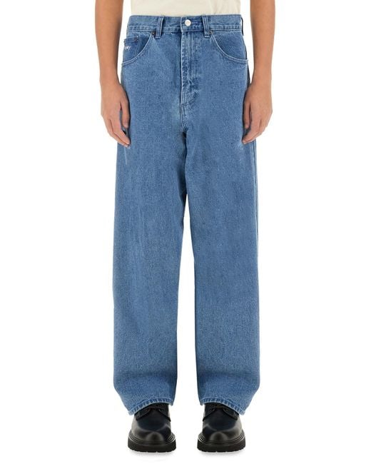 Obey Blue Baggy Fit Jeans for men