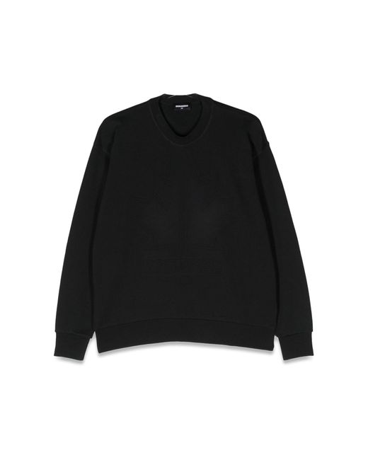 Dsquated Slouchy Fit Crewneck Sweatshirt di DSquared² in Black