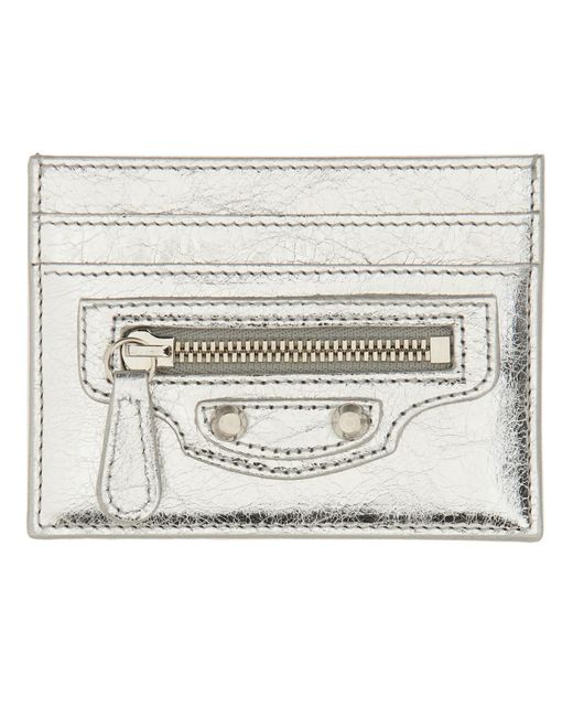 Balenciaga Metallic Card Holder "Le City"
