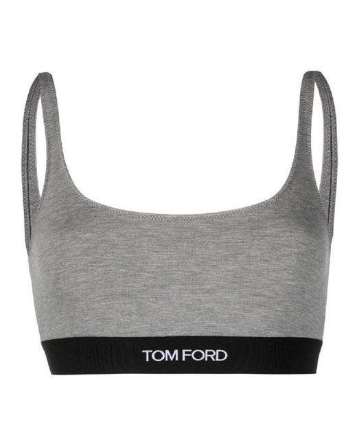 Tom Ford Gray Designer Modal Bralette