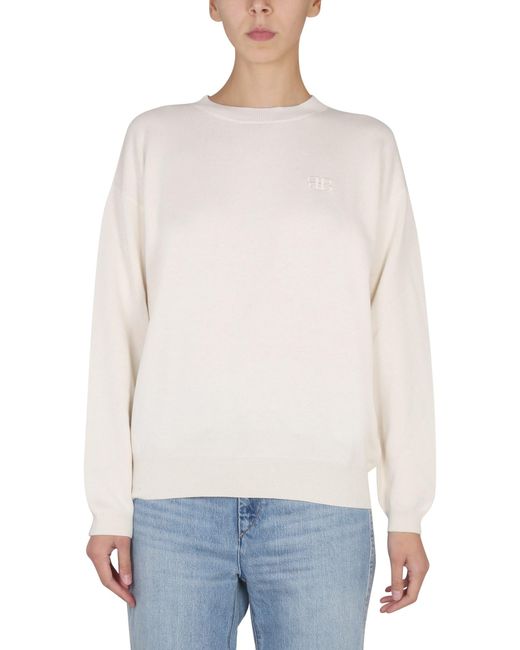 Ballantyne White Shirt With Embroidered Logo