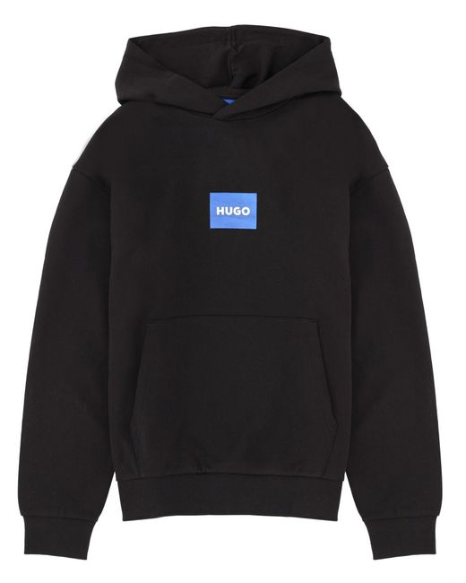 HUGO Black Logo Hood Sweatshirt for men