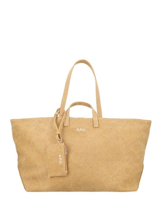 A.P.C. Natural A. P.C. Borsa "Le Drummer Toile"